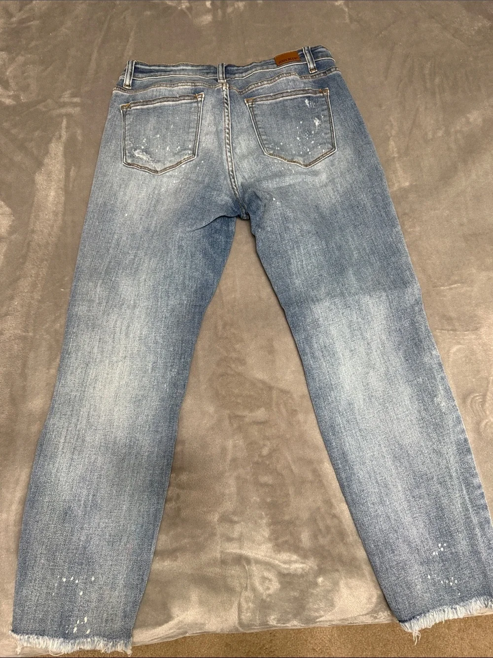 JB Light Wash Distressed Paint Splatter Boyfriend Fit style JB82155LT Item 72504